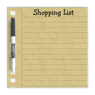 Shopping List Dry Erase Board