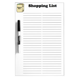 Shopping List Dry Erase Board