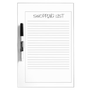 SHOPPING LIST-DRY ERASE BOARD-TEMPLATE DRY ERASE BOARD