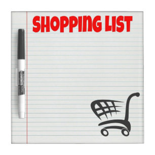 Shopping List Dry Erase Board w/Pen