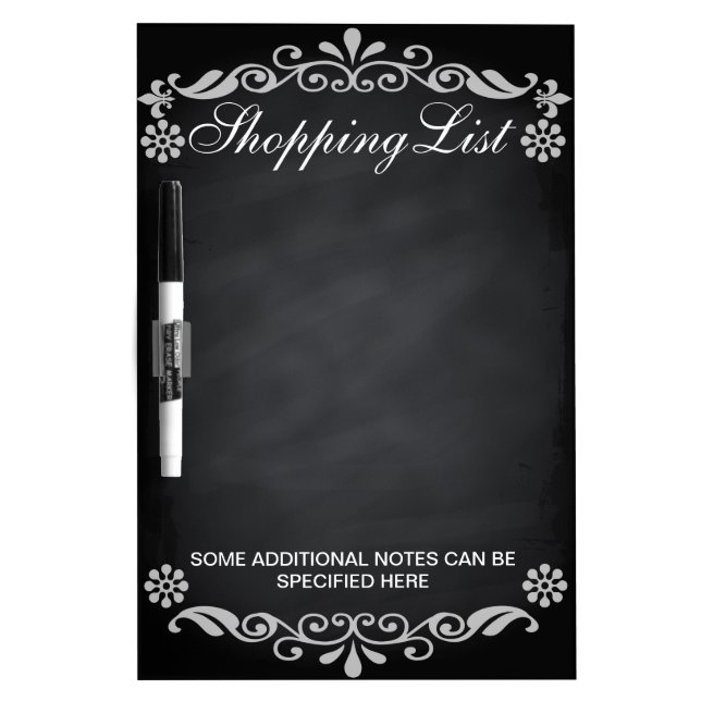 Shopping List Grocery Blackboard (Front)