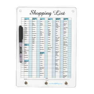 Shopping List & Key Attachment! Dry Erase Board