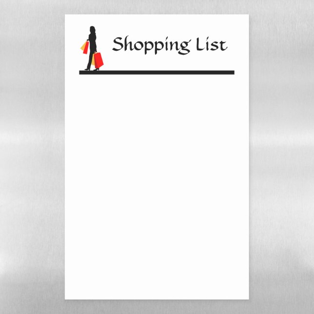 Shopping List Magnetic Dry Erase Sheet (Vertical)