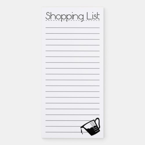 Shopping List Magnetic Notepad