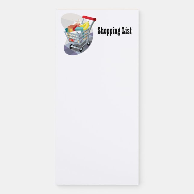 Shopping List Magnetic Notepad (Front)