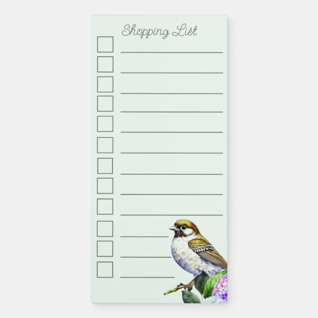 Shopping List Magnetic Notepad (Front)