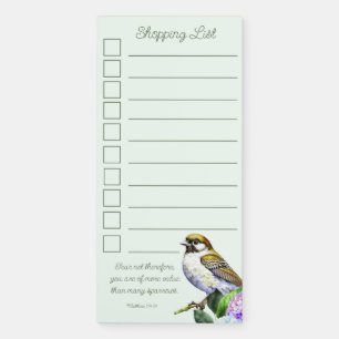 Shopping List Matthew 10:31 Magnetic Notepad