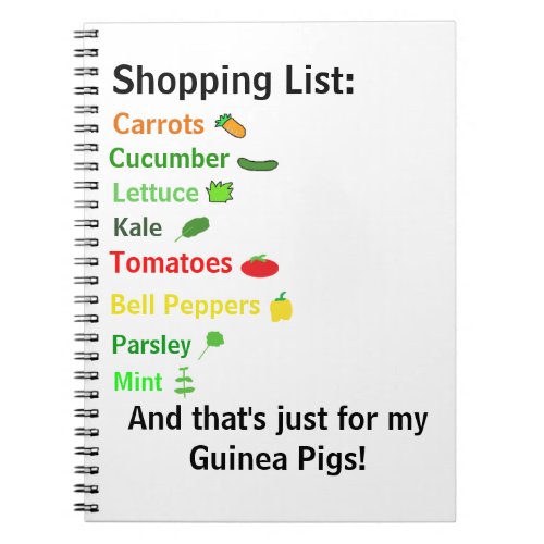 Shopping List Notebook