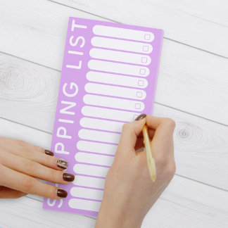 Shopping List Purple Magnetic Notepad