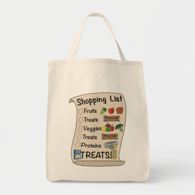 Shopping List with a sense of Humor!  Tote Bag (Front)