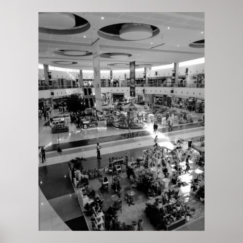 Shopping Mall Interior In Quezon City Poster