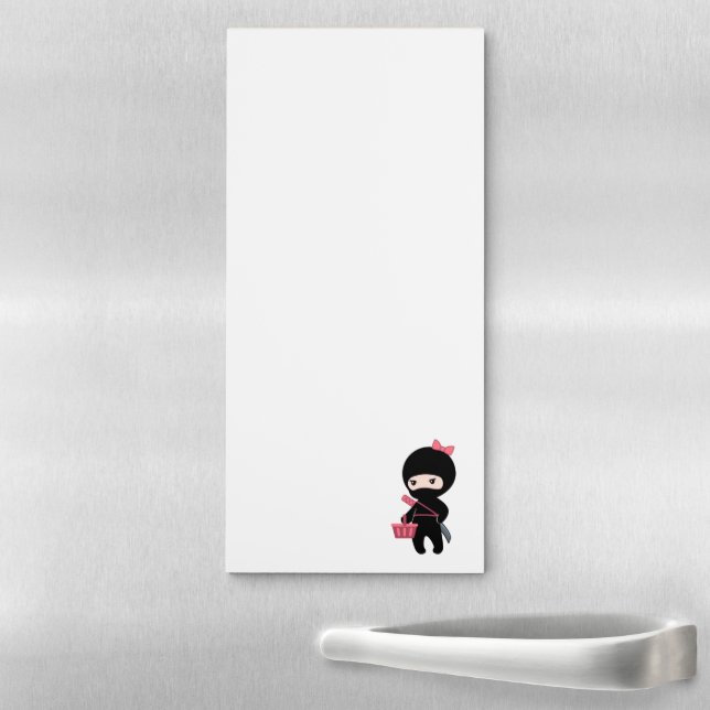 Shopping Ninja Girl Magnetic Notepad (In Situ)