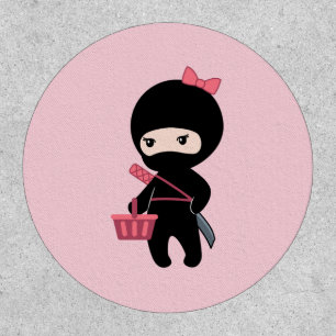 Shopping Ninja Girl on Pink Patch