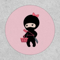 Shopping Ninja Girl on Pink