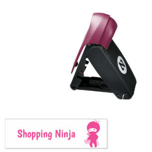 Shopping Ninja Girl Quote Pocket Stamp