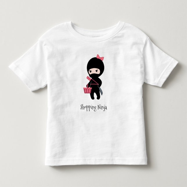 Shopping Ninja Girl Toddler T-shirt (Front)