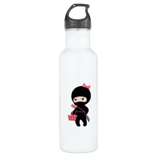 Shopping Ninja Girl Water Bottle