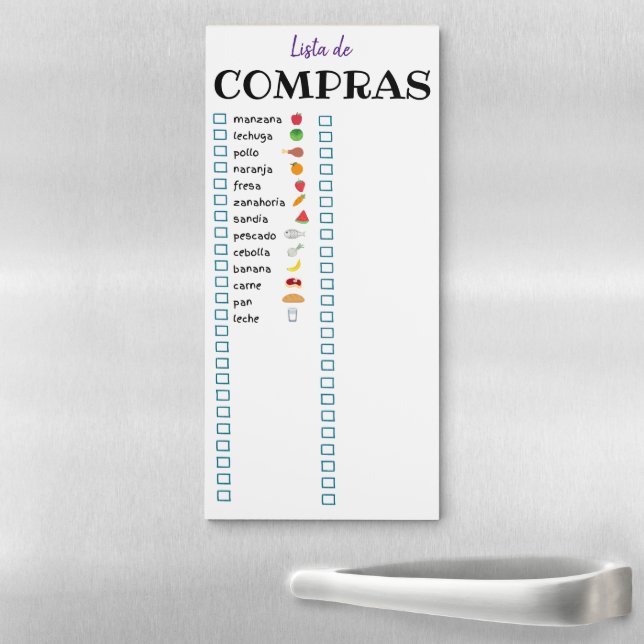 Shopping Notepad in Spanish (for Refrigerator) (In Situ)