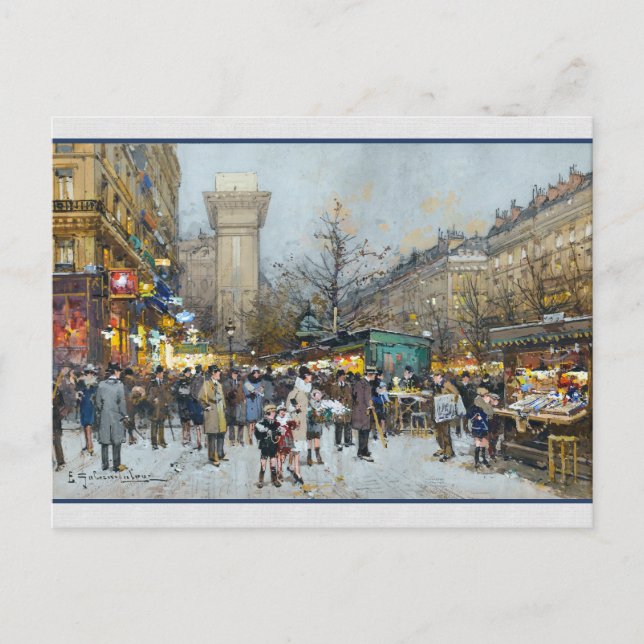 Shopping on the Rue de St. Denis in Paris Postcard (Front)
