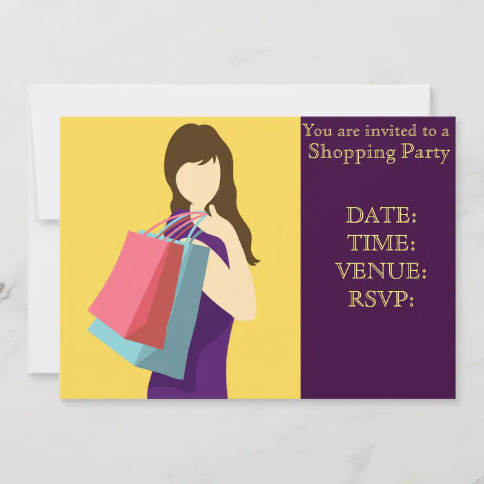 Shopping Party Girls Day Out Party Invitation Zazzle Com