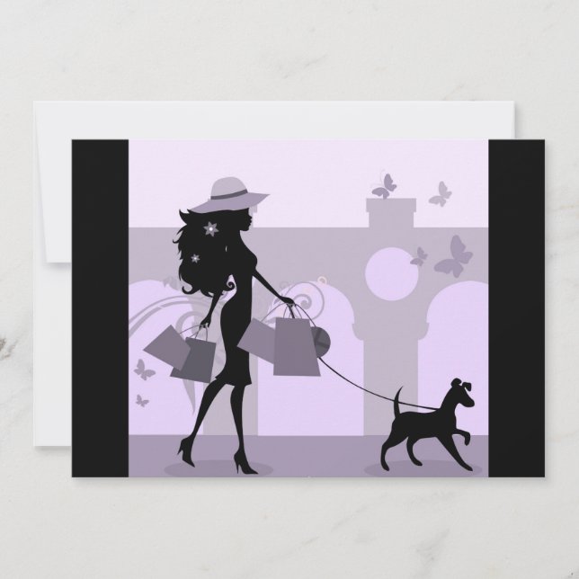 Shopping party girls day out party invitation (Front)