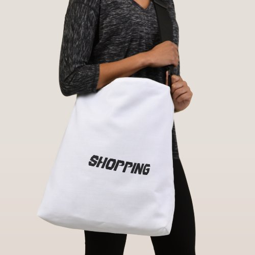 Shopping Printed Black Color Text Bridesmaid gifts Crossbody Bag