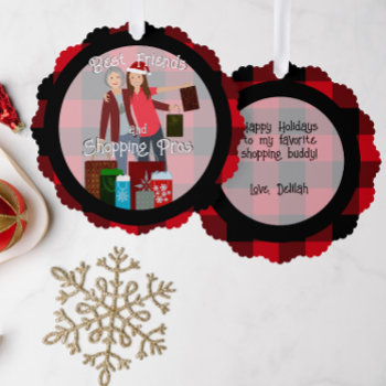 Shopping Pros  Ornament Card by NightOwlsMenagerie at Zazzle