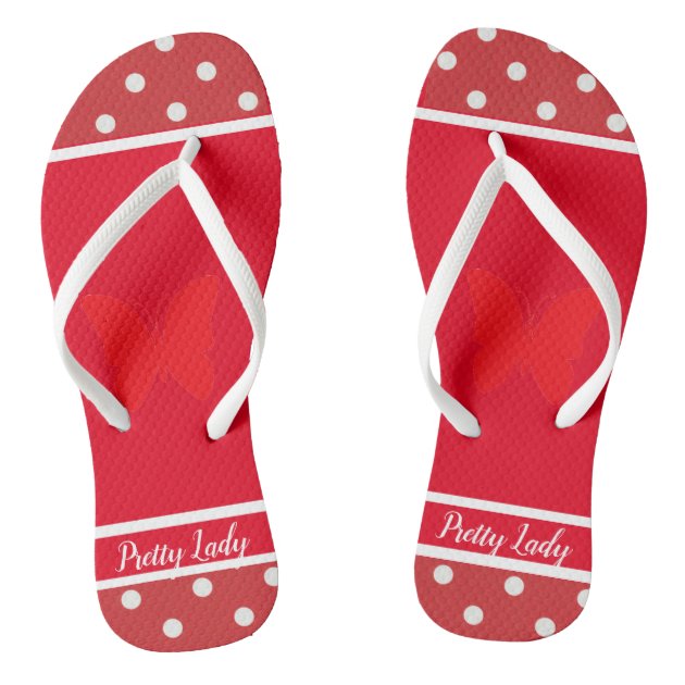 red flip flops ladies