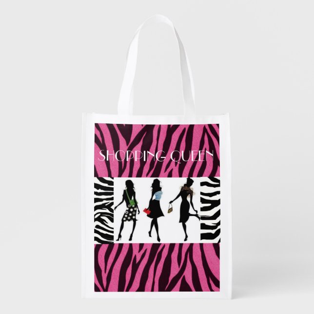 SHOPPING QUEEN COLLECTION - Ladies Tote Bag (Front)