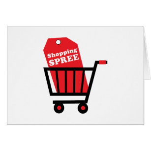 Shopping Spree Cards - Greeting &amp; Photo Cards | Zazzle