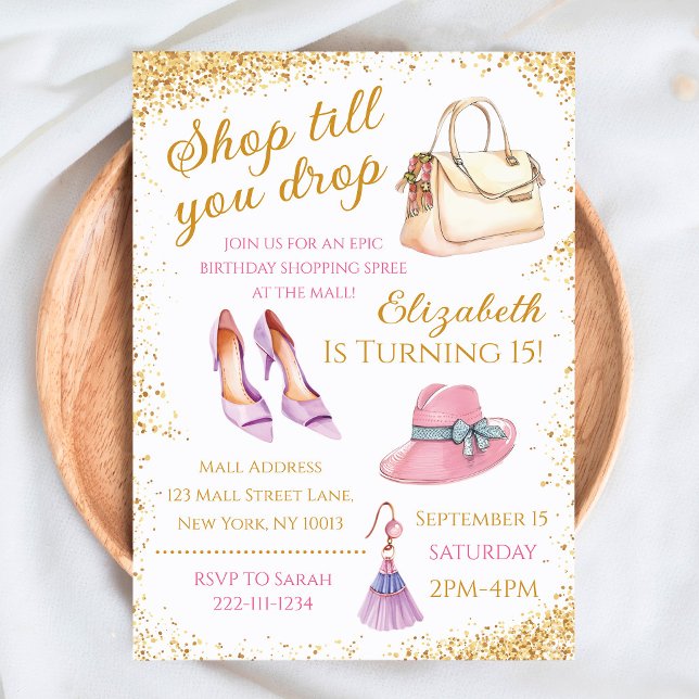 Shopping Spree Birthday Invitation (Creator Uploaded)