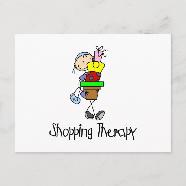 Shopping Therapy Postcard (Front)