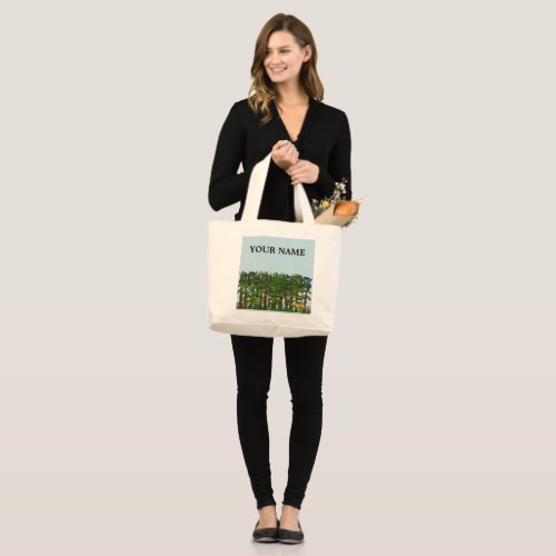 Shopping Tote Bag in Dense Forest design