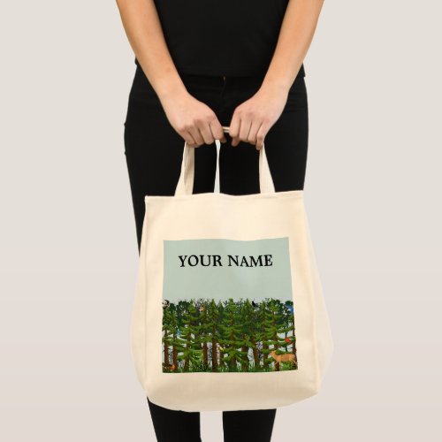 Shopping Tote Bag in our Dense Forest design