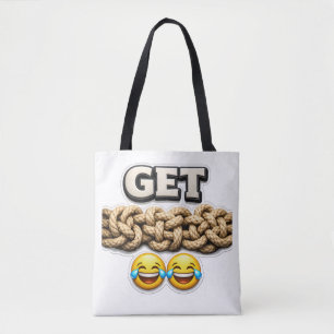 Shopping with a cheeky tote bag