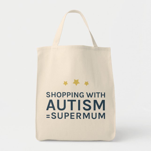 Shopping With Autism Supermum Tote (Front)