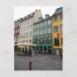 Shops &amp; Restaurants, Nyhaven, Copenhagen Denmark Postcard