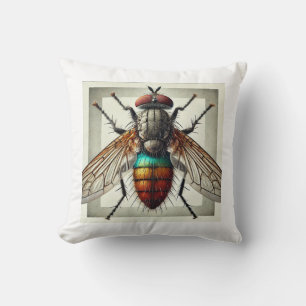 Shore Fly 170724IREF214 - Watercolor Throw Pillow