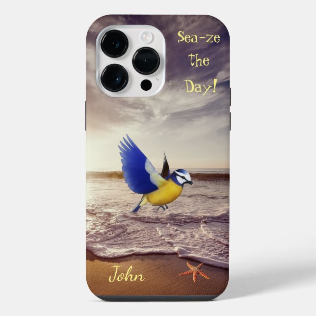 Shore Fun Ocean Bird Starfish iPhone Case (Back)