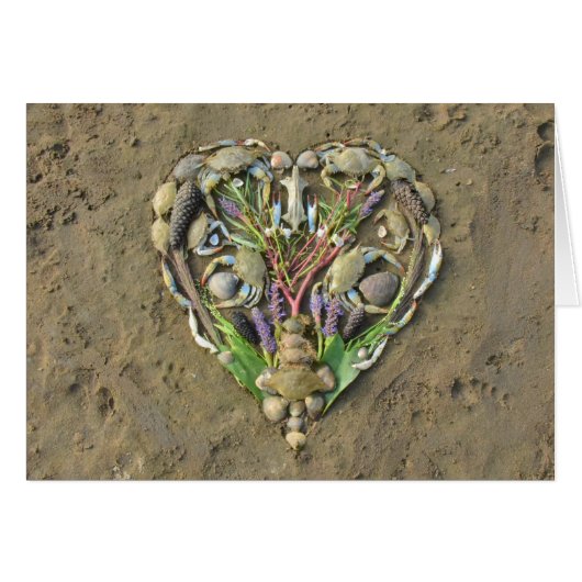 Shore heart nature art cards (Front Horizontal)