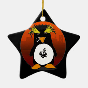 Shore Leave Penguin Customizable Ceramic Ornament