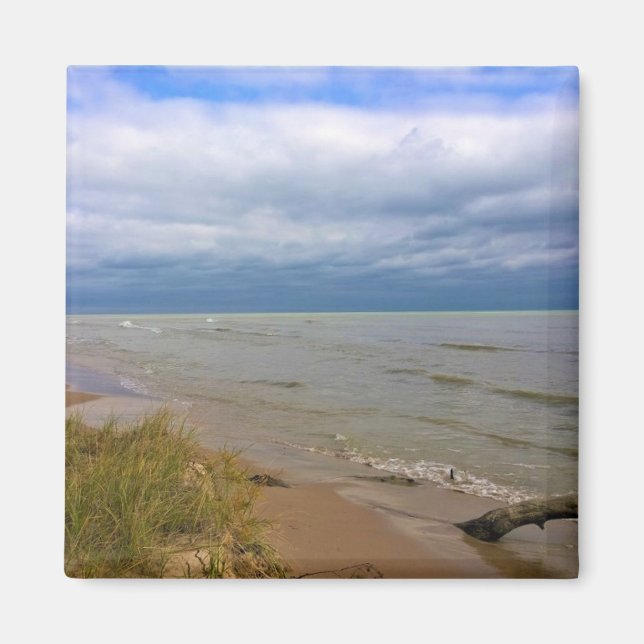 Shore of Lake Michigan, Sheyboygan, WI Magnet (Front)