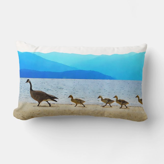 Shore Patrol Canada Geese Lumbar Pillow (Front)