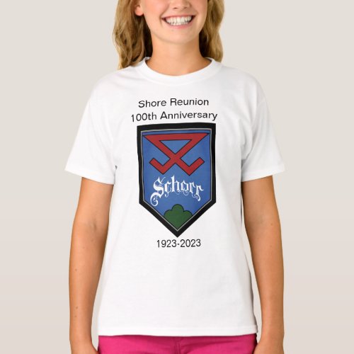 Shore Reunion 100th Anniversary shield girls T_Shirt