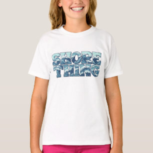 Shore Thing Retro Ocean Waves Girl's Surf Graphic T-Shirt