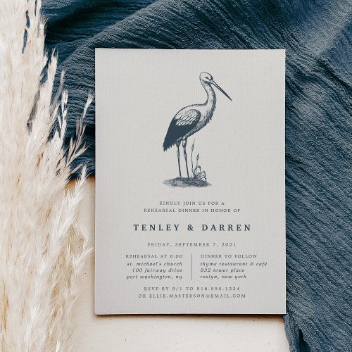 Shorebird  Rehearsal Dinner Invitation