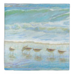 Shorebirds, A Day at the Beach Duvet Cover