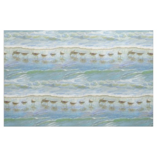 Shorebirds, A Day at the Beach Fabric