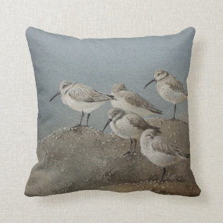 Shorebirds / Sanderlings Stunning Throw Pillow