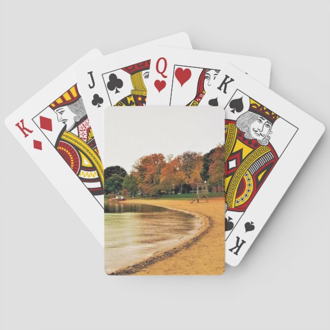 Shorefront of Lake Geneva, Wisconsin Poker Cards (Back)